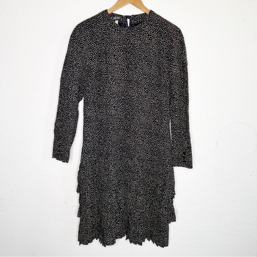 Escada by Margaret Ley Wool Vintage 80s Drop Waist Pleated Dress